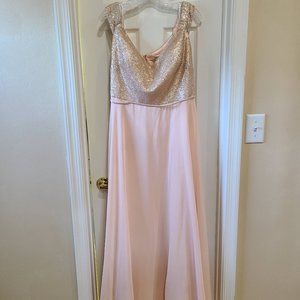 Christina Wu Pink Bridesmaid Dress Size 18